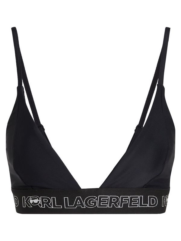 Karl Lagerfeld Karl Lagerfeld Bikini gornji dio  crna / bijela