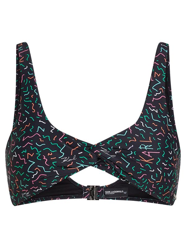Karl Lagerfeld Karl Lagerfeld Bikini gornji dio 'Geometric'  plava / zelena / ljubičasta / narančasta / crna