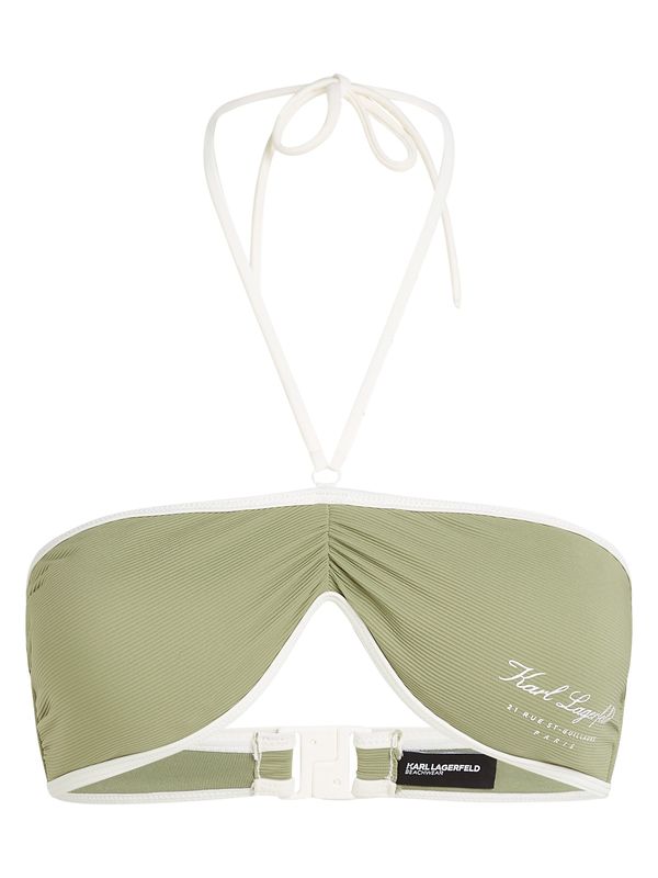Karl Lagerfeld Karl Lagerfeld Bikini gornji dio ' HOTEL'  zelena / bijela