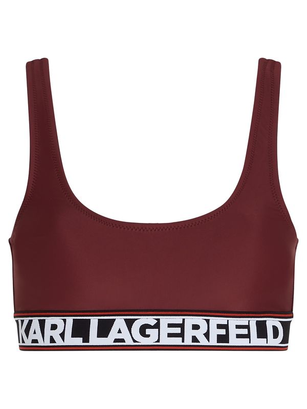 Karl Lagerfeld Karl Lagerfeld Bikini gornji dio  merlot / bijela