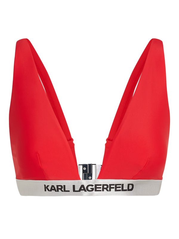 Karl Lagerfeld Karl Lagerfeld Bikini gornji dio  svijetlosiva / crvena / crna