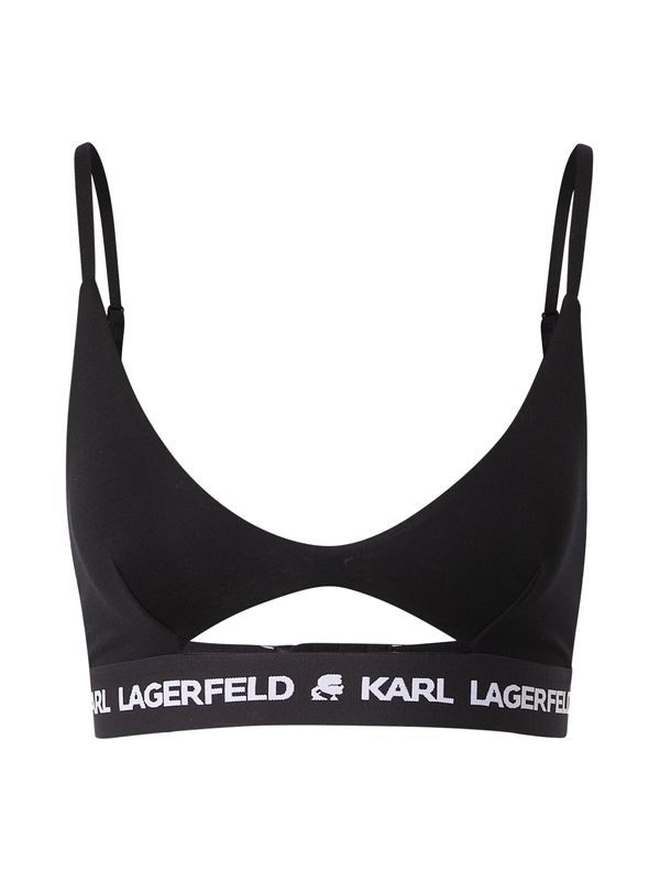 Karl Lagerfeld Karl Lagerfeld Grudnjak 'Peephole'  crna / bijela
