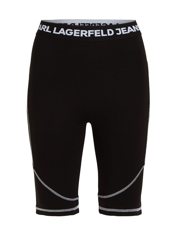 KARL LAGERFELD JEANS KARL LAGERFELD JEANS Hlače  crna / bijela