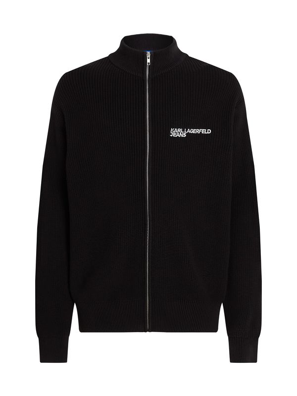 KARL LAGERFELD JEANS KARL LAGERFELD JEANS Kardigan 'ZIP-UP'  crna