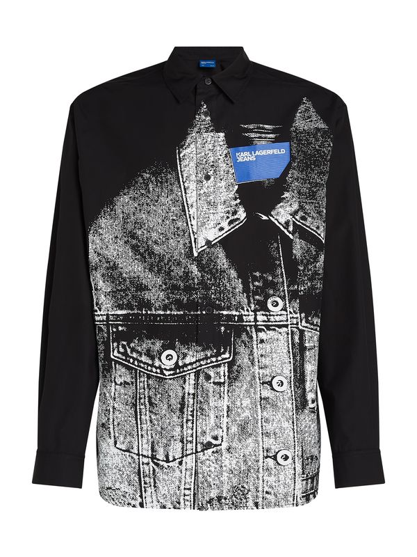 KARL LAGERFELD JEANS KARL LAGERFELD JEANS Košulja  plava / siva / crna