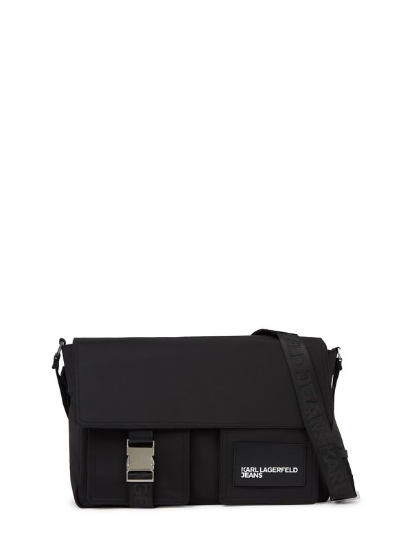 KARL LAGERFELD JEANS KARL LAGERFELD JEANS Messenger torba preko ramena  crna / bijela