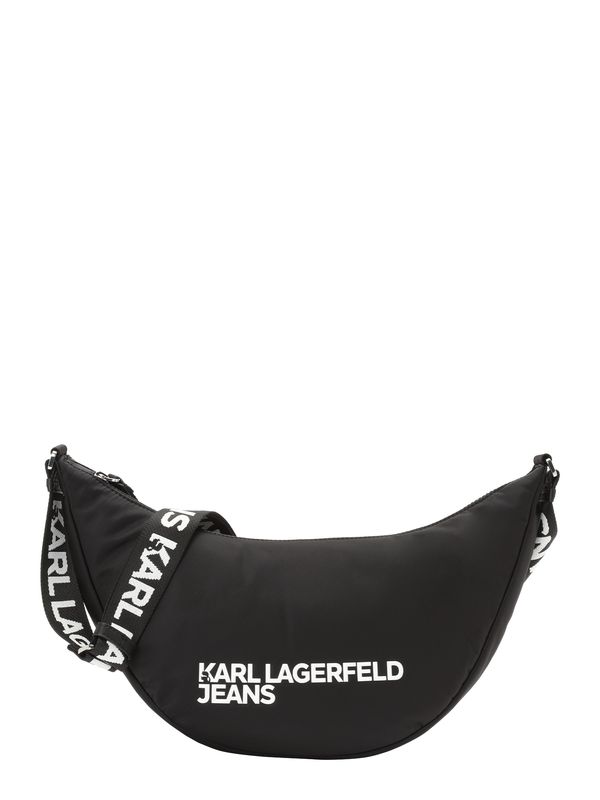 KARL LAGERFELD JEANS KARL LAGERFELD JEANS Pojasna torbica 'ESSENTIAL'  crna / bijela