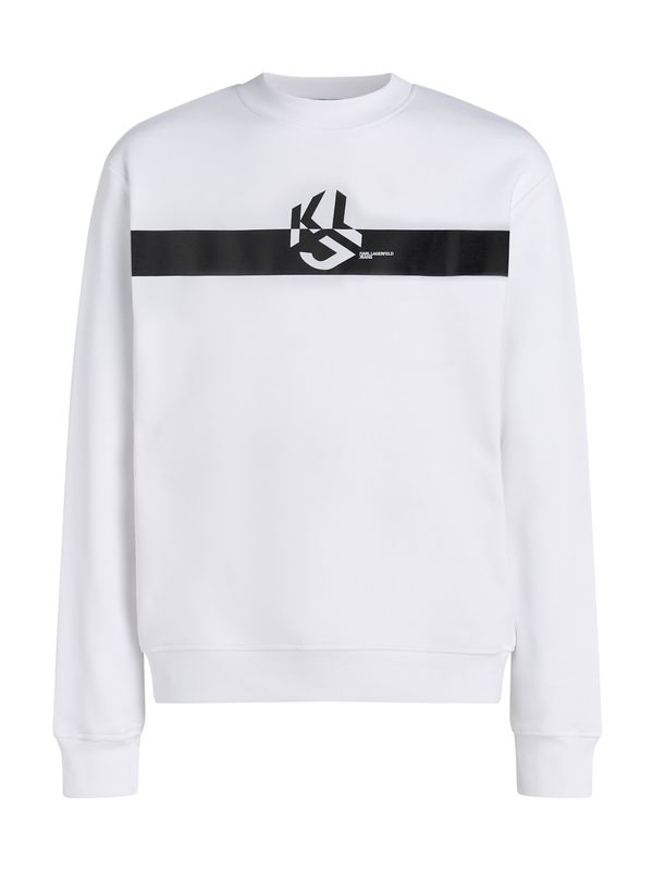 KARL LAGERFELD JEANS KARL LAGERFELD JEANS Sweater majica  crna / bijela