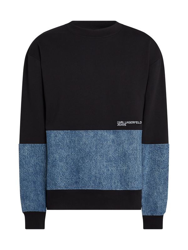 KARL LAGERFELD JEANS KARL LAGERFELD JEANS Sweater majica  plava / kameno siva / crna / bijela