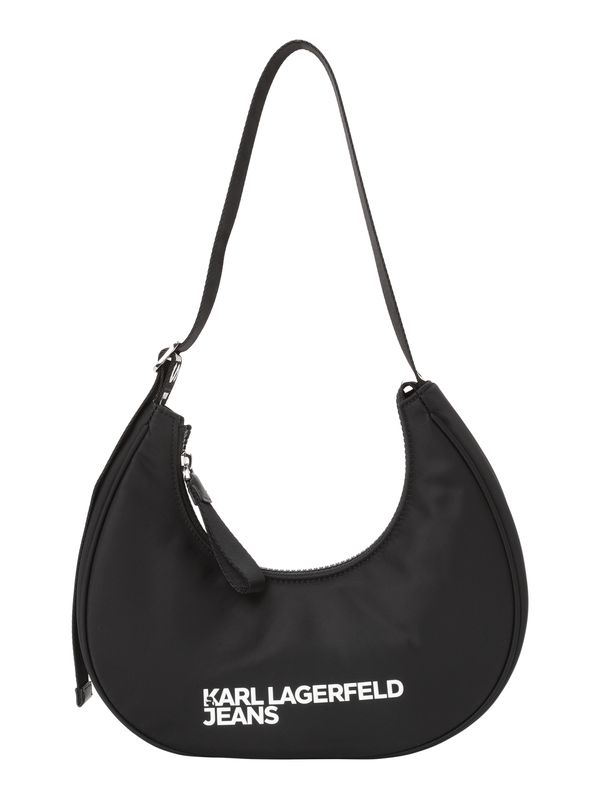 KARL LAGERFELD JEANS KARL LAGERFELD JEANS Torba za na rame 'ESSENTIAL'  crna / bijela