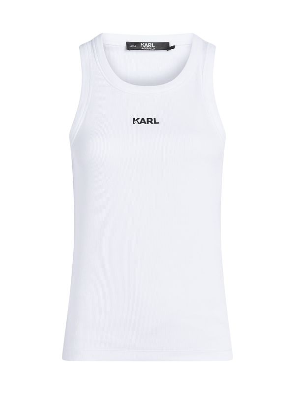 Karl Lagerfeld Karl Lagerfeld Pleteni prsluk ' Logo '  bijela