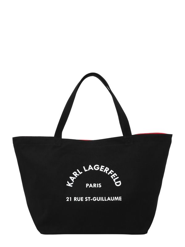Karl Lagerfeld Karl Lagerfeld Shopper torba 'Rue St-Guillaume'  crna / bijela