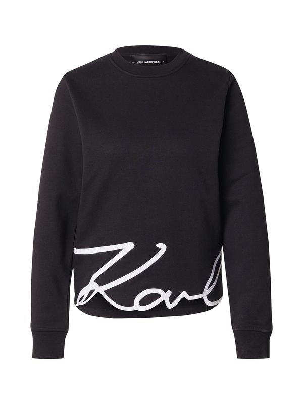 Karl Lagerfeld Karl Lagerfeld Sweater majica  crna / bijela