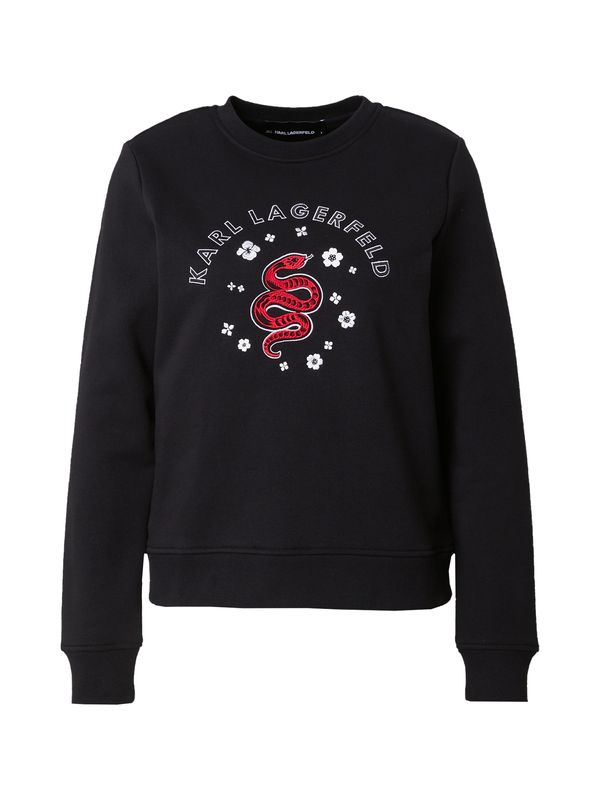 Karl Lagerfeld Karl Lagerfeld Sweater majica  crvena / crna / prljavo bijela
