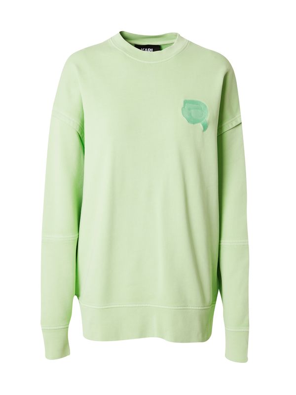 Karl Lagerfeld Karl Lagerfeld Sweater majica 'IKONIK 2.0'  zelena / svijetlozelena