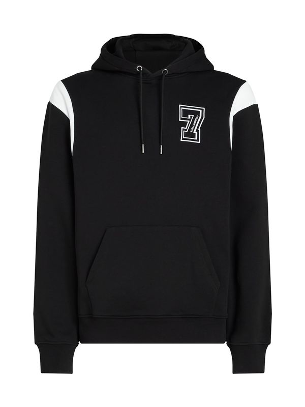 Karl Lagerfeld Karl Lagerfeld Sweater majica 'Varsity'  crna / bijela