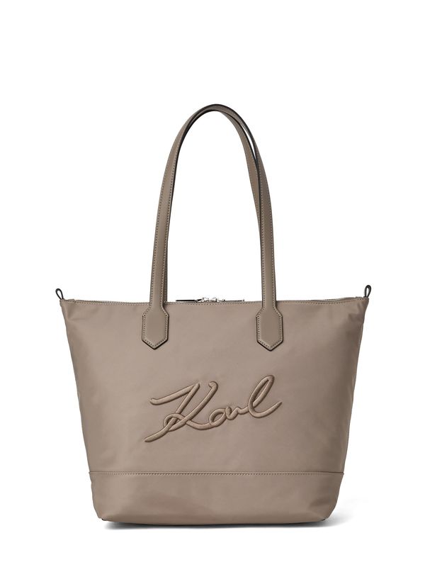 Karl Lagerfeld Karl Lagerfeld Vrećasta torba ' SIGNATURE MEDIUM '  siva
