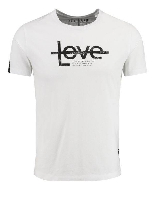 Key Largo Key Largo Majica 'MT LOVE YOU'  crna / bijela