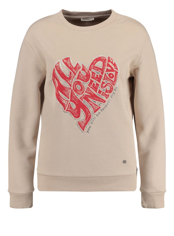 Key Largo Key Largo Sweater majica 'NEED'  bež / crvena