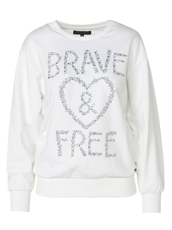 KOROSHI KOROSHI Sweater majica  siva / prljavo bijela