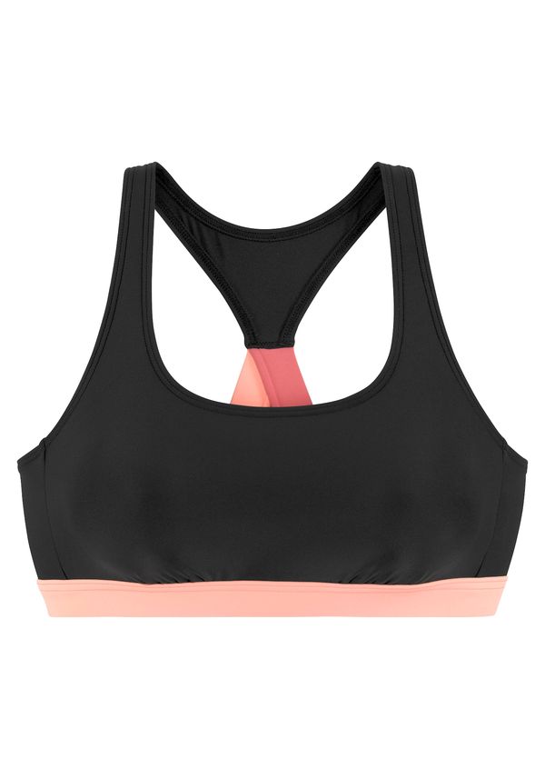 LASCANA ACTIVE LASCANA ACTIVE Sportski bikini gornji dio  pastelno roza / crna