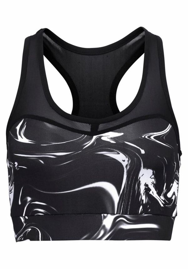 LASCANA ACTIVE LASCANA ACTIVE Sportski top 'Black Marble'  crna / bijela