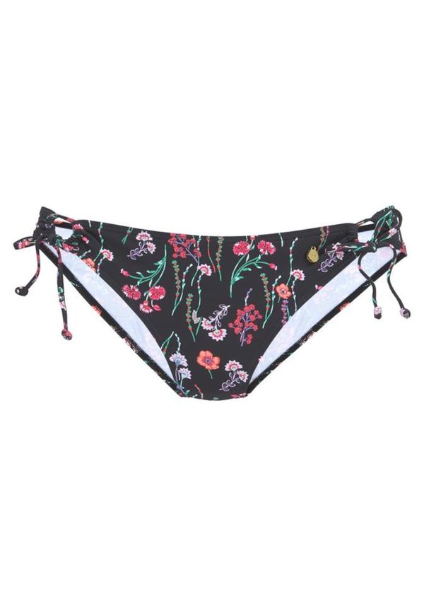 LASCANA LASCANA Bikini donji dio 'Bloom'  zelena / ljubičasta / crvena / crna