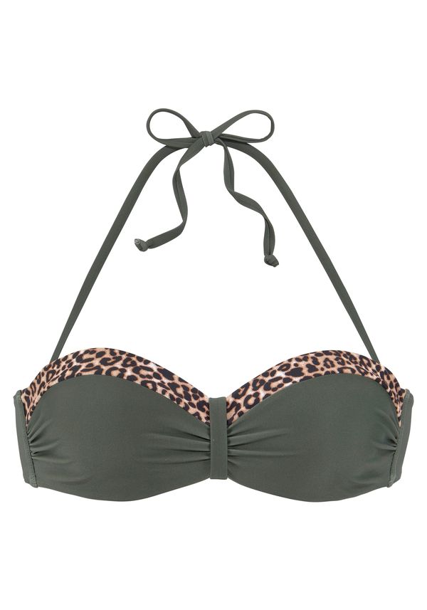 LASCANA LASCANA Bikini gornji dio  bež / zlatna / tamno zelena / crna