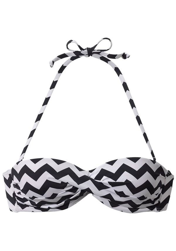 LASCANA LASCANA Bikini gornji dio 'Grace'  crna / bijela
