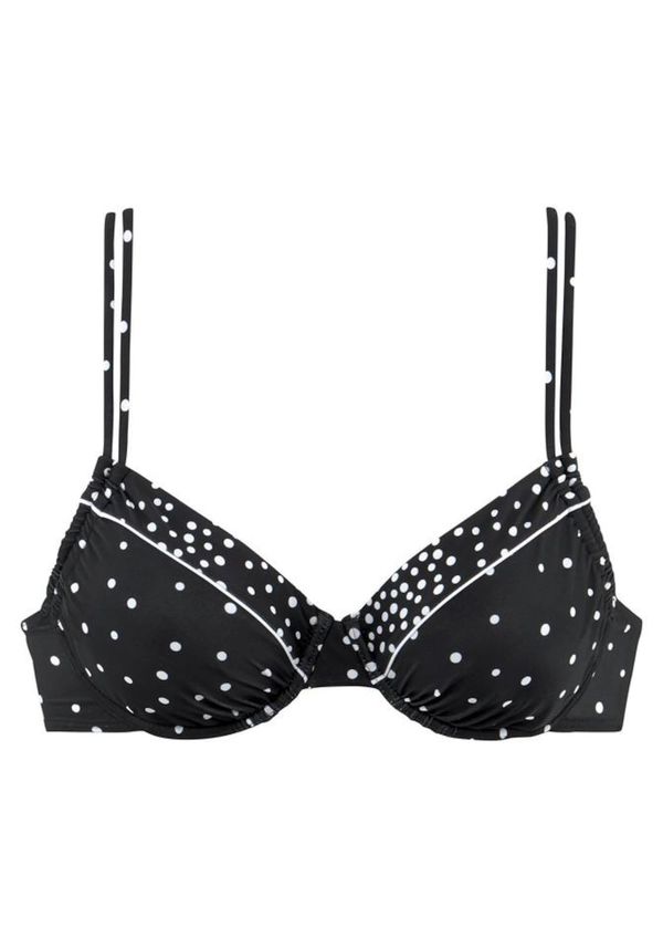 LASCANA LASCANA Bikini gornji dio 'Leona'  crna / bijela