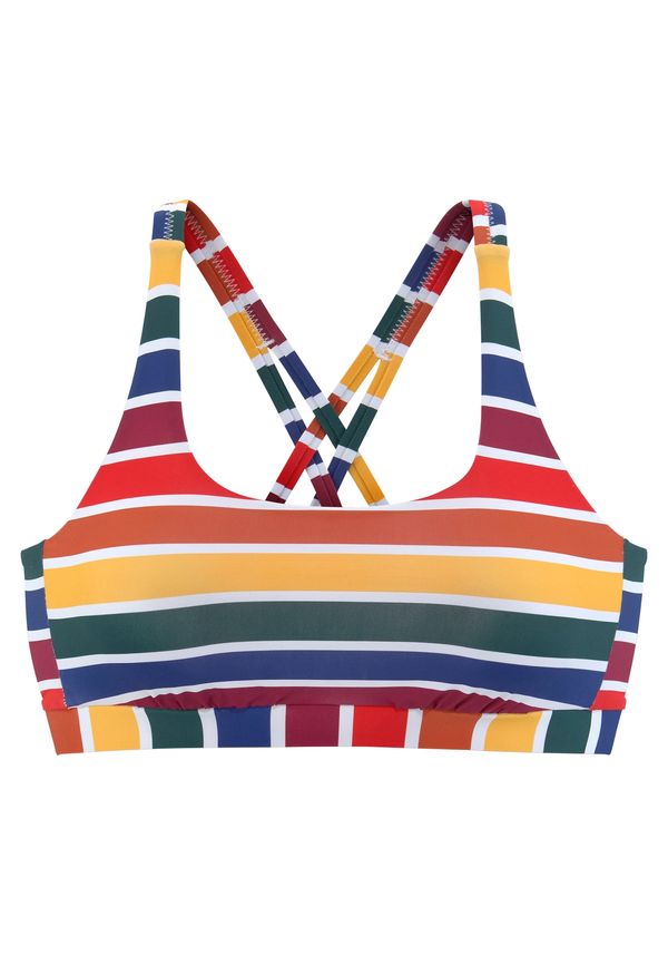 LASCANA LASCANA Bikini gornji dio 'Pride'  žuta / tamno zelena / tamno narančasta / crvena