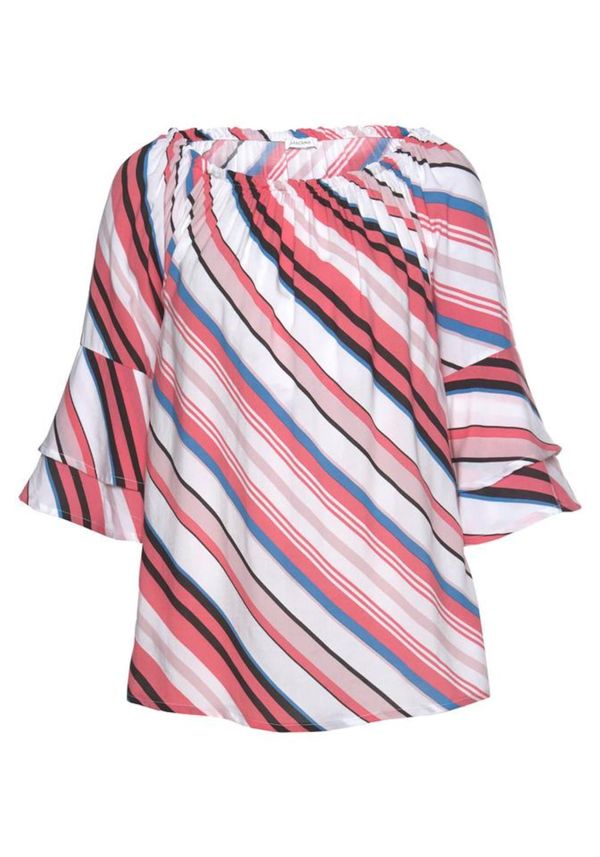 LASCANA LASCANA Bluza  nebesko plava / jarko crvena / crna / bijela