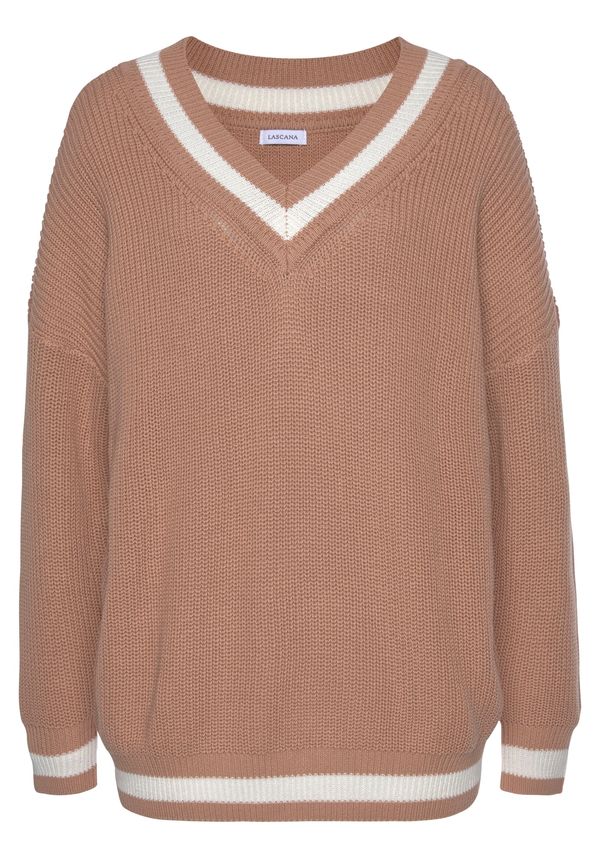LASCANA LASCANA Pulover  cappuccino / bijela