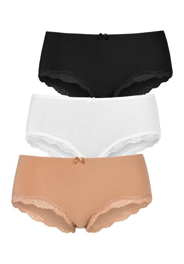 LASCANA LASCANA Slip  bež / crna / bijela