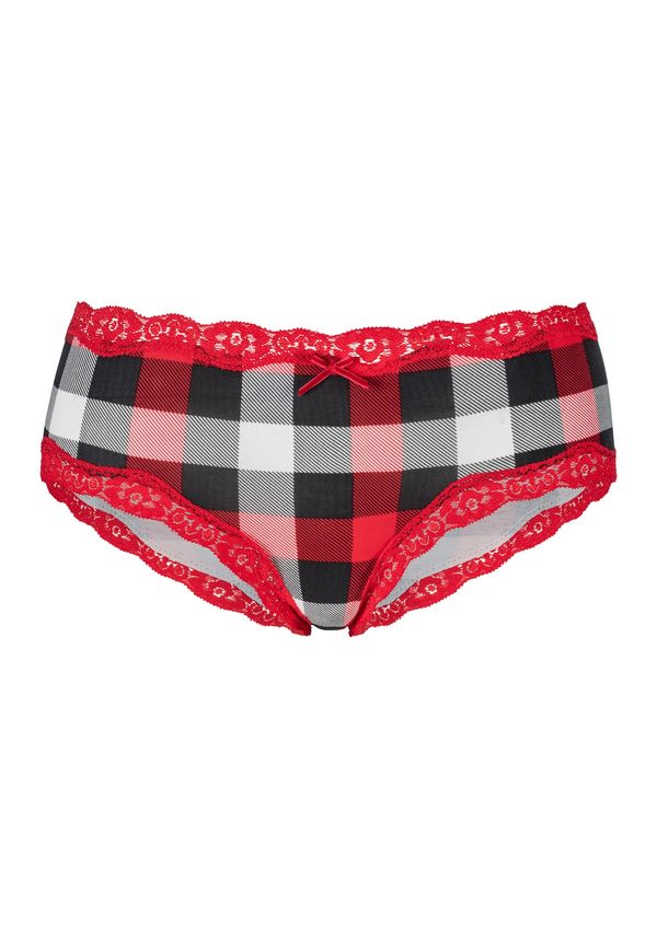 LASCANA LASCANA Slip  crvena / crna / bijela