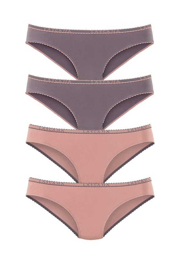 LASCANA LASCANA Slip  siva / prljavo roza