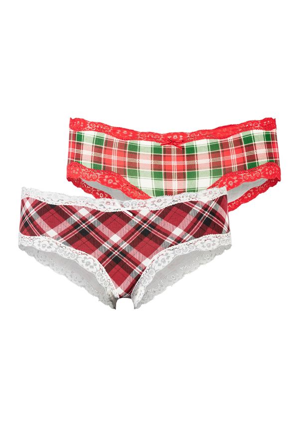 LASCANA LASCANA Slip  zelena / vatreno crvena / crna / bijela