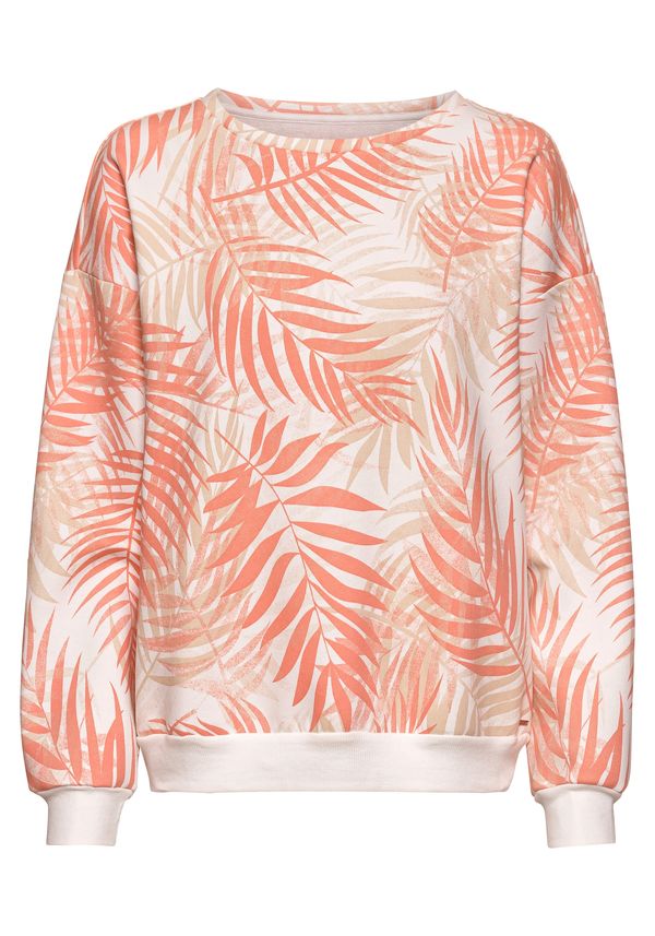 LASCANA LASCANA Sweater majica  bež / koraljna / bijela