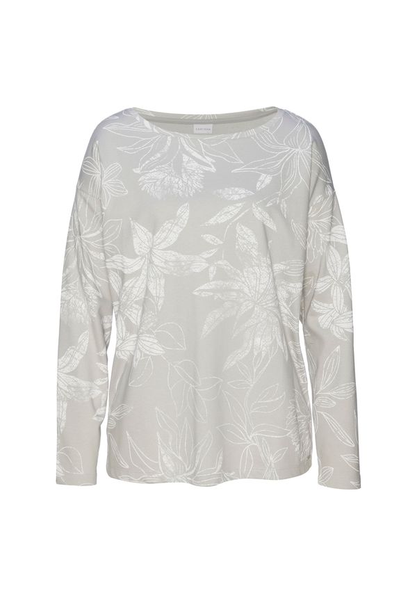 LASCANA LASCANA Sweater majica  svijetlosiva / bijela