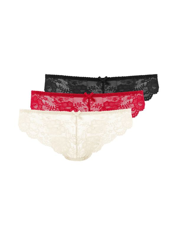 LASCANA LASCANA Tanga gaćice  boja pijeska / crvena / crna