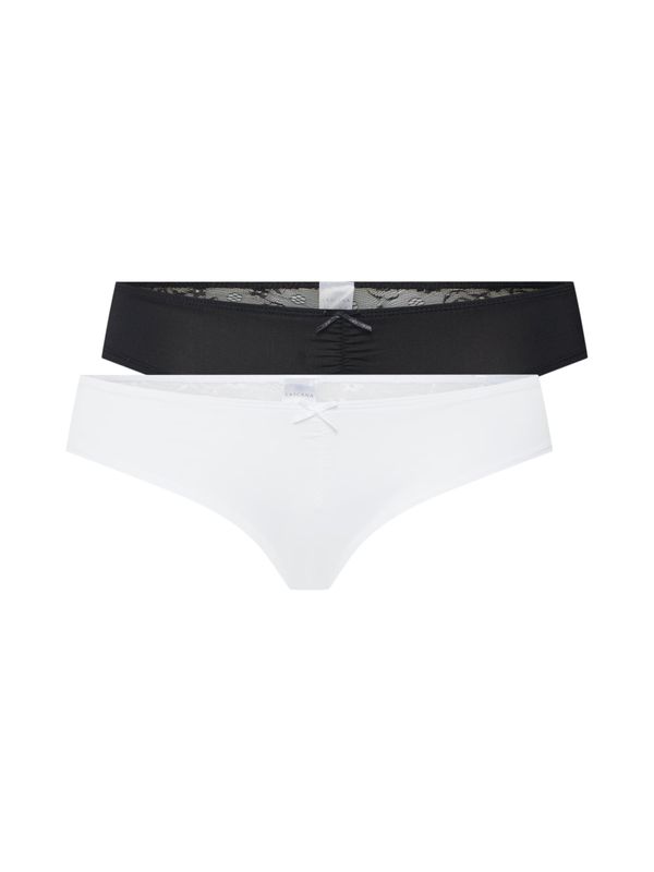 LASCANA LASCANA Tanga gaćice  crna / bijela