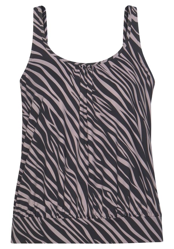 LASCANA LASCANA Tankini top  sivkasto ljubičasta (mauve) / crna