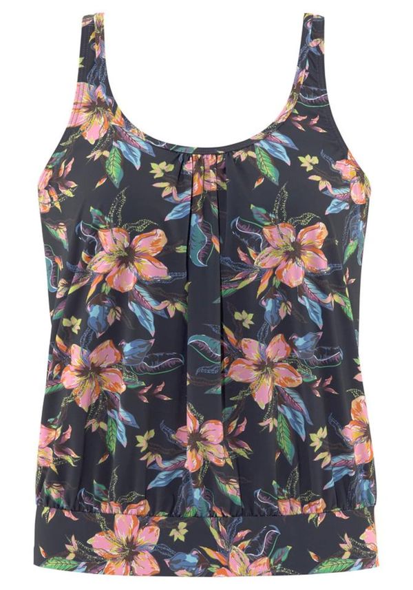 LASCANA LASCANA Tankini top  zelena / koraljna / crna
