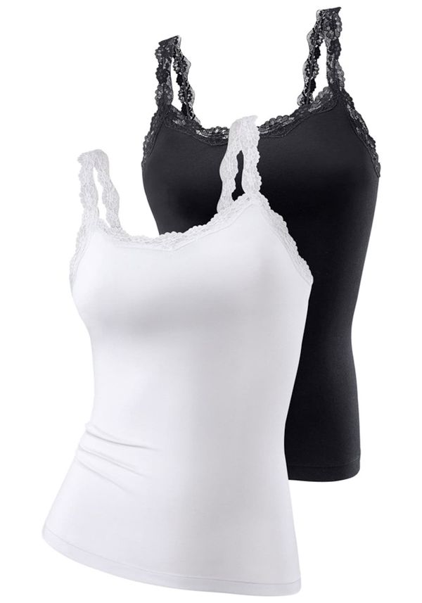 LASCANA LASCANA Top  crna / bijela