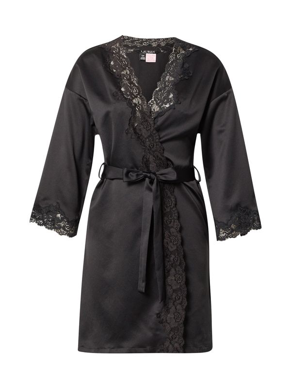 Lauren Ralph Lauren Lauren Ralph Lauren Kućni ogrtač 'SIGNATURE SATIN'  crna