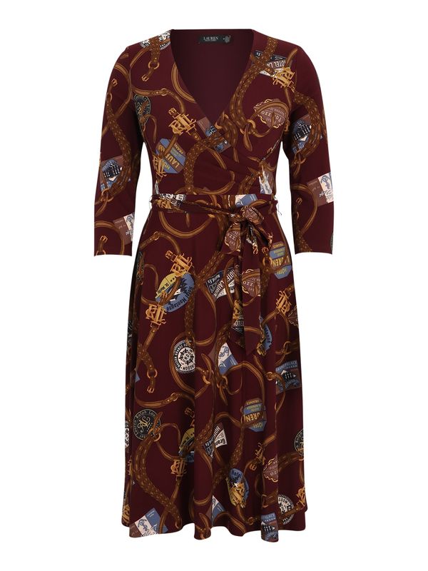 Lauren Ralph Lauren Petite Lauren Ralph Lauren Petite Haljina 'CARLYNA'  opal / smeđa / burgund / bijela