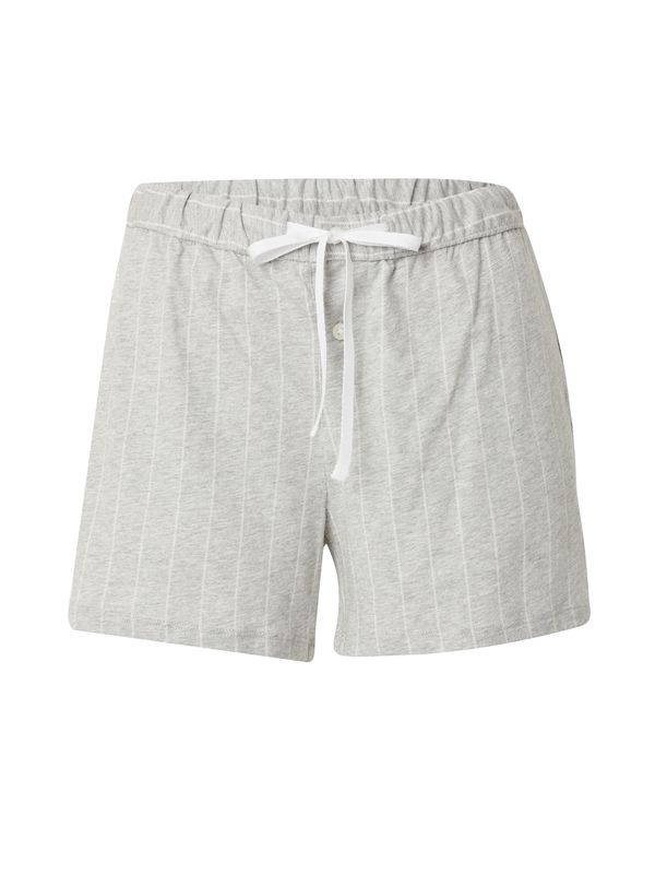Lauren Ralph Lauren Lauren Ralph Lauren Pidžama hlače  siva melange / bijela