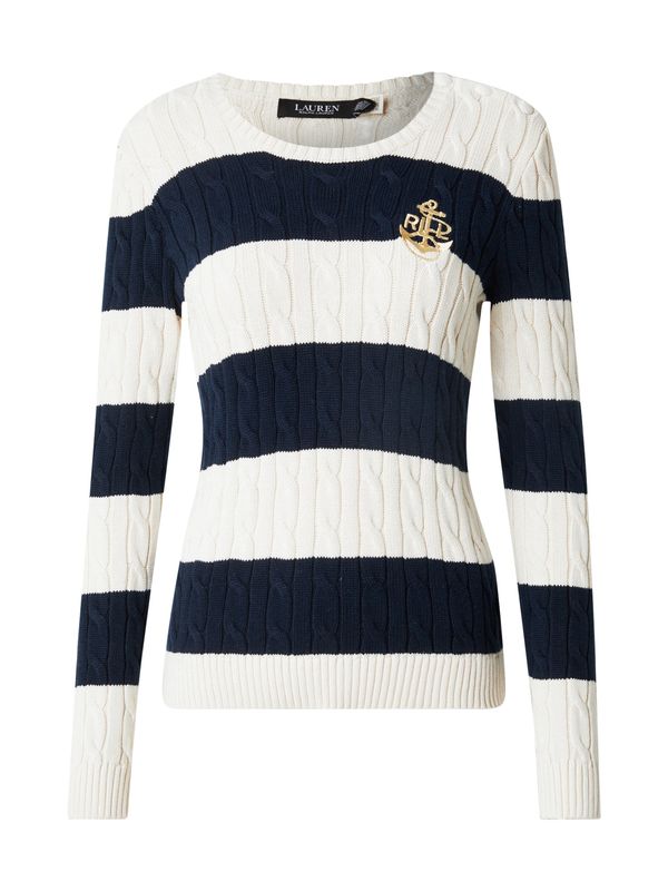 Lauren Ralph Lauren Lauren Ralph Lauren Pulover 'MONTIVA'  boja pijeska / mornarsko plava / zlatna