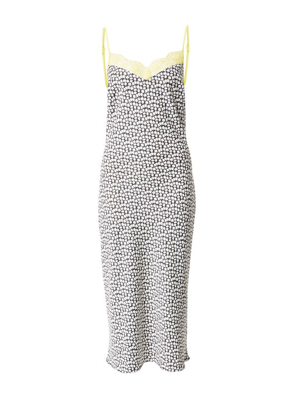 LEVI'S ® LEVI'S ® Haljina 'Myah Lace Slip Dress'  pastelno žuta / crna / bijela