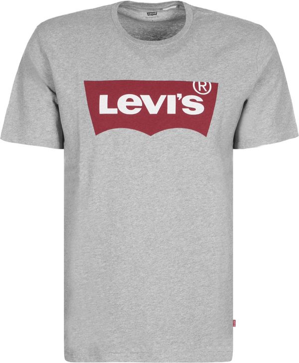 LEVI'S ® LEVI'S ® Majica 'Graphic Set In Neck'  siva melange / trešnja crvena / bijela